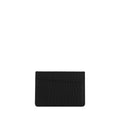 Maison Margiela black calf leather Bos Taurus wallet with multiple card slots and sleek design.
