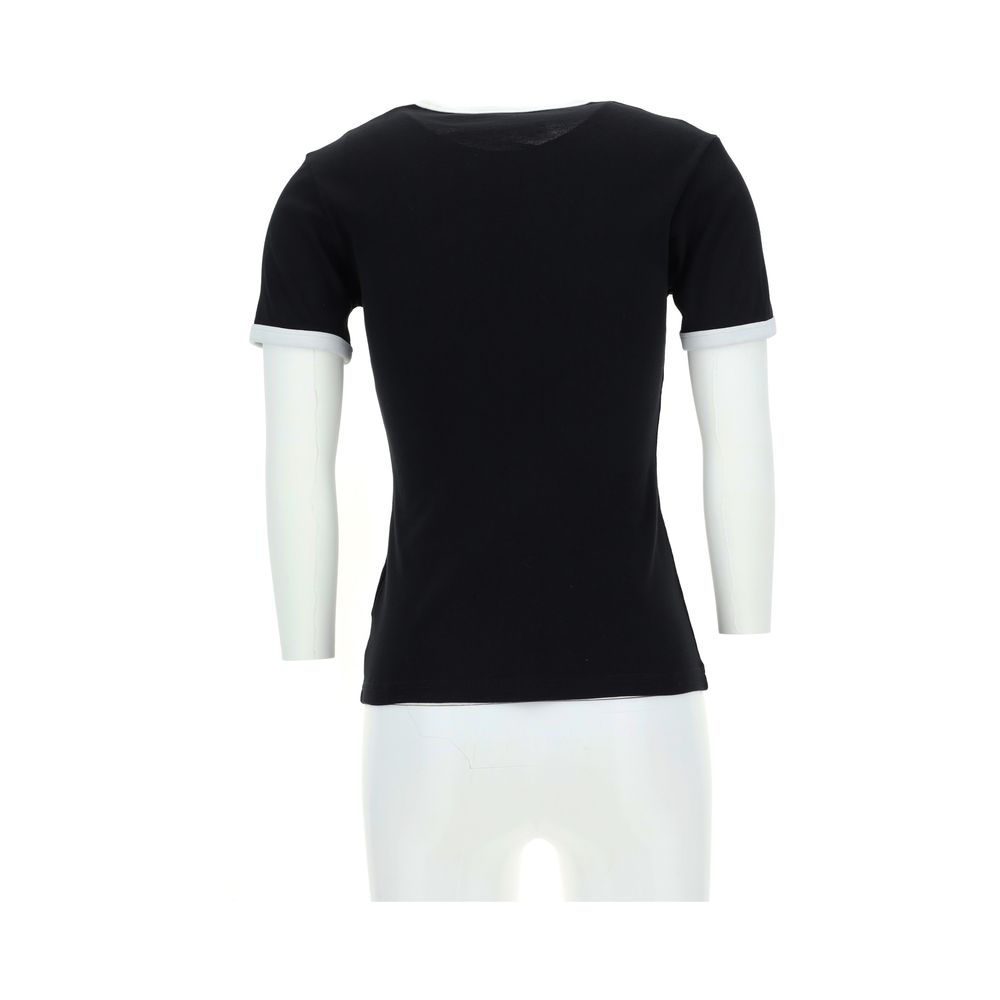 Courrèges Black Cotton T-Shirt Courrèges