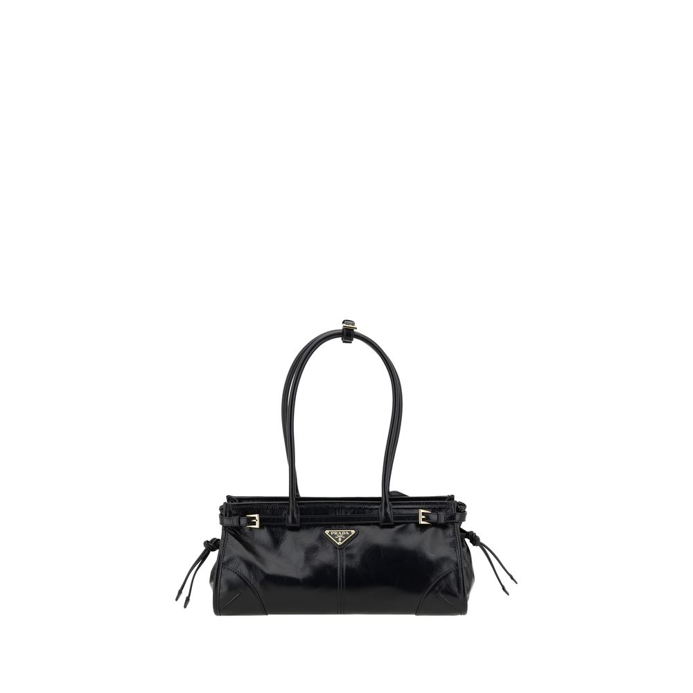 Prada Black Calf Leather Bos Taurus Shoulder Bag Prada