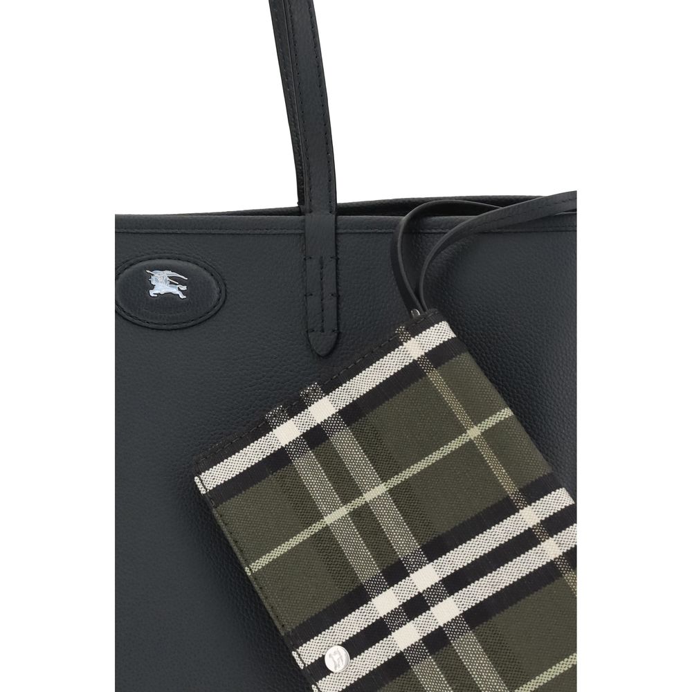 Burberry Black Calf Leather Bos Taurus Shoulder Bag Burberry