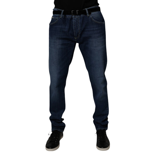 Dolce & Gabbana Blue Washed Cotton Stretch SkinnyDenim Jeans Dolce & Gabbana