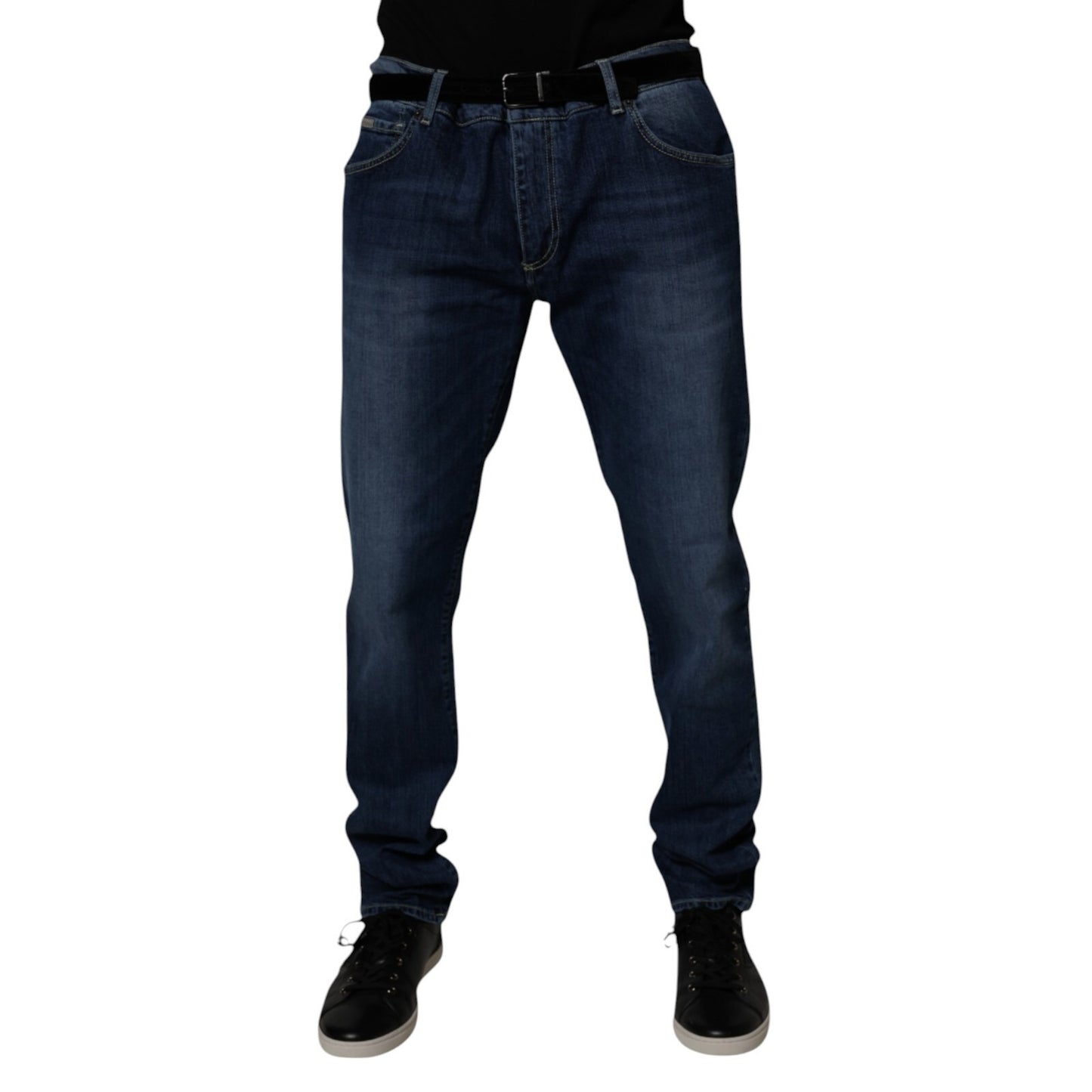 Dolce & Gabbana Blue Washed Cotton Stretch SkinnyDenim Jeans Dolce & Gabbana