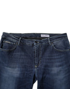 Dolce & Gabbana Blue Washed Cotton Stretch SkinnyDenim Jeans
