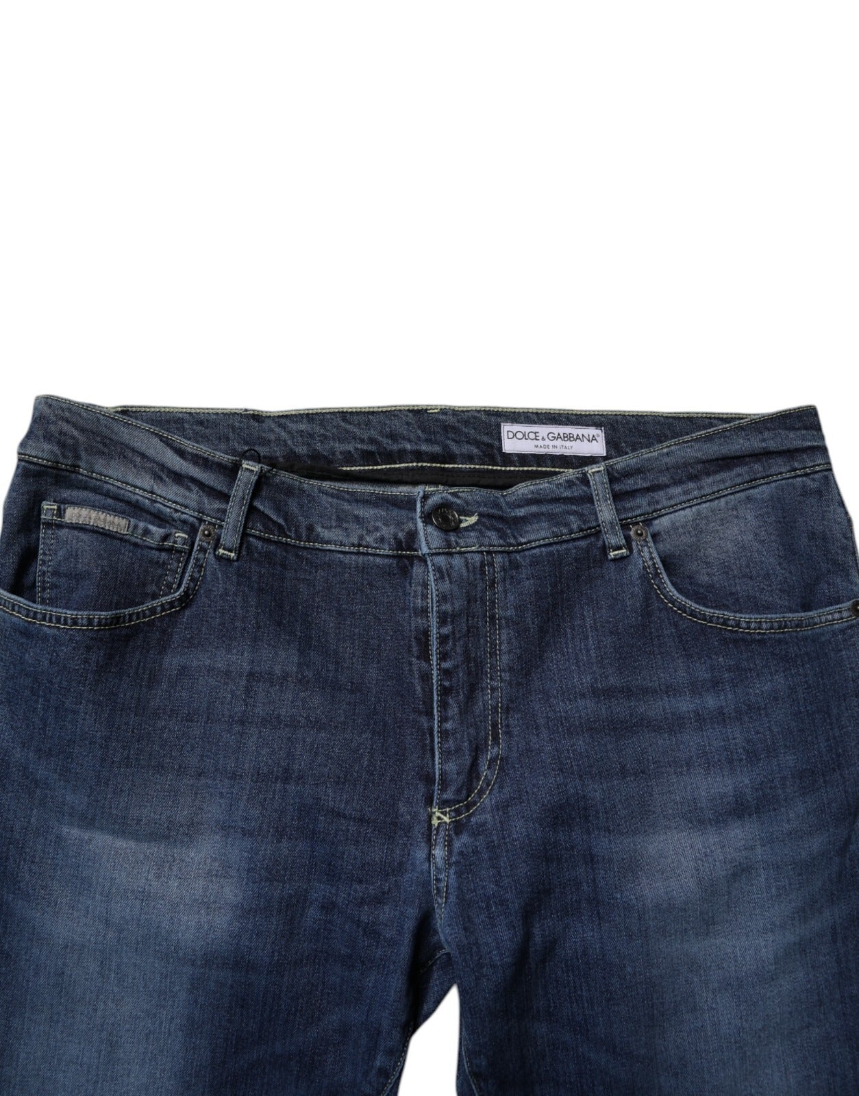 Dolce & Gabbana Blue Washed Cotton Stretch SkinnyDenim Jeans Dolce & Gabbana