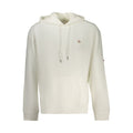 Calvin Klein white cotton men's sweatshirt with a classic crew neck and minimalist design, made from soft, comfortable fabric.