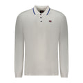 Norway 1963 Bianco cotton men's polo shirt displayed on a hanger, featuring a classic collar and short sleeves in white fabric.