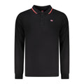 Norway 1963 black cotton men's polo shirt with collar and short sleeves, casual fashion top for men.