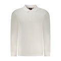 White cotton men's polo shirt from Norway 1963 featuring a classic fit and collar, displayed on a plain background.