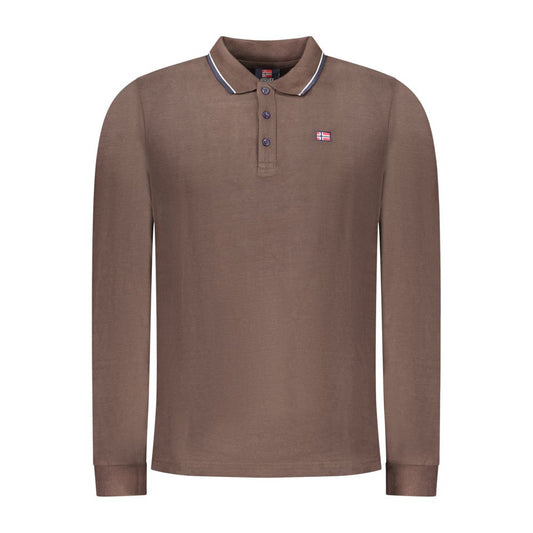 Norway 1963 Marrone Cotton Men Polo-Shirt Norway 1963
