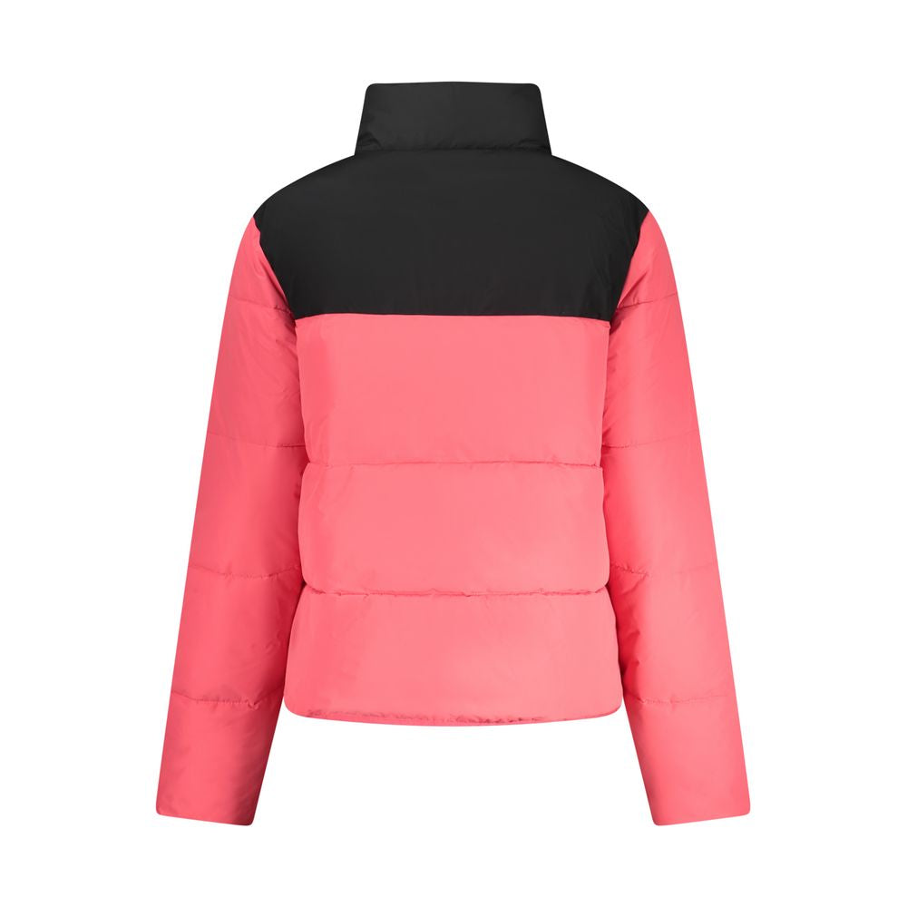 Norway 1963 Rosa Poliammide women's jacket hanging on a rack, showcasing lightweight pink nylon outerwear.