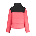Norway 1963 Rosa Poliammide women's jacket hanging on a rack, showcasing lightweight pink nylon outerwear.
