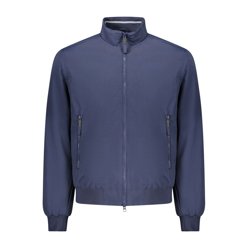 Norway 1963 men's blue cotton jacket with front pockets and button closure, casual and stylish outerwear.