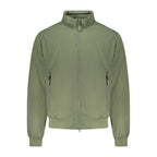Norway 1963 Verde cotton men's jacket displayed on a hanger, featuring a casual fit and button closure.