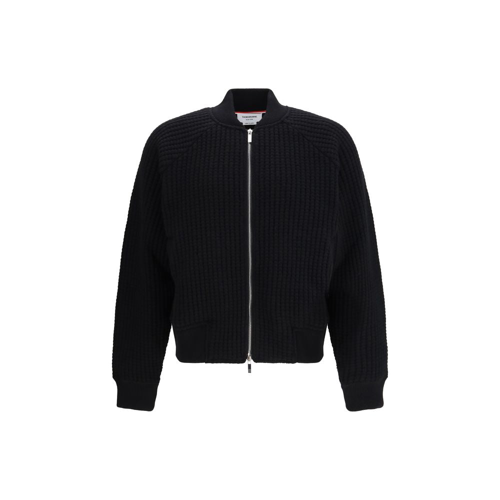 Thom Browne Black Wool Oves Aries Bomber Thom Browne