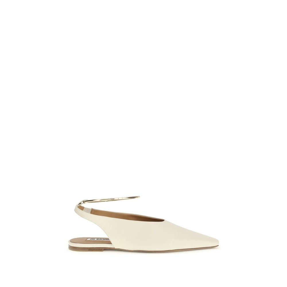 Jil Sander Cream Goatskin Mules Jil Sander