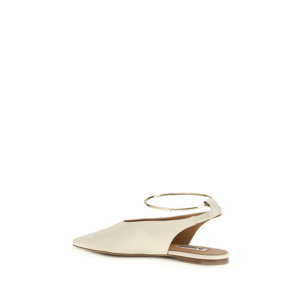 Jil Sander Cream Goatskin Mules Jil Sander