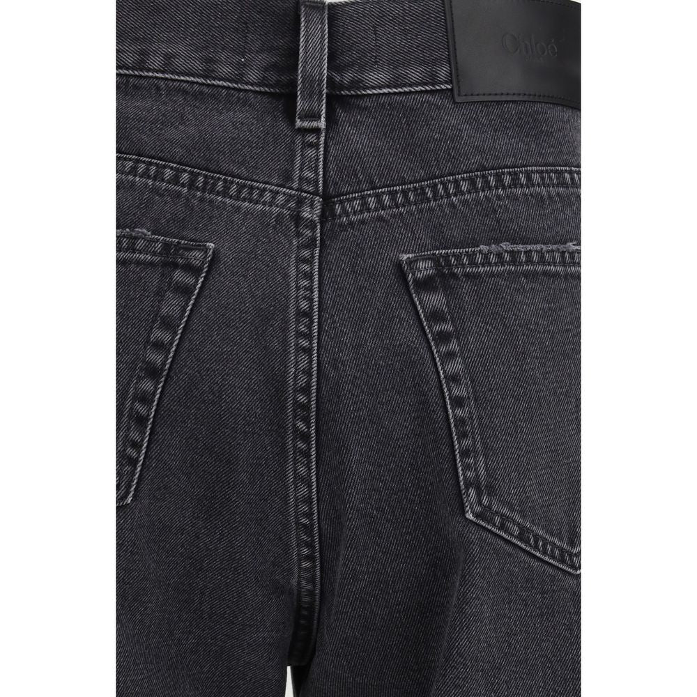Chloé Black Cotton High-Waisted Jean Chloé