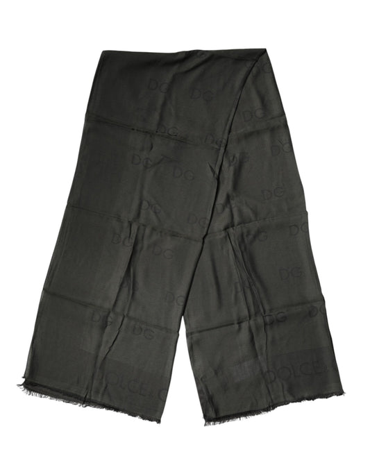 Dolce & Gabbana Black Modal Neck Wrap Men Shawl Men Scarf Dolce & Gabbana