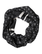 Dolce & Gabbana Black Crown Cashmere Neck Wrap Shawl Scarf - Eljoys Fashion 