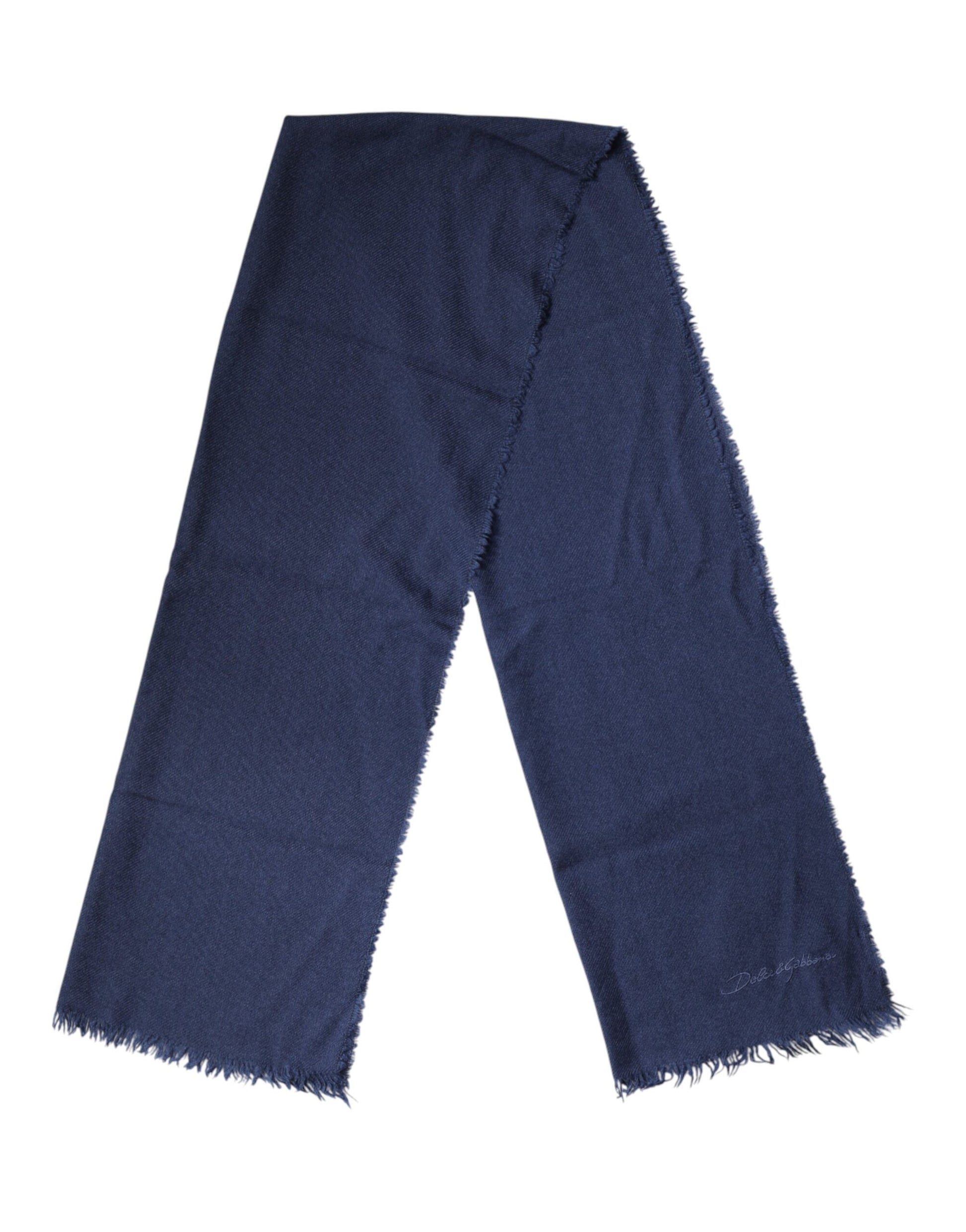 Dolce & Gabbana Scarf Blue Cashmere Neck Wrap Shawl Men Dolce & Gabbana