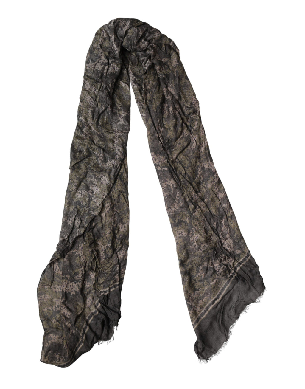 Dolce & Gabbana Brown Camouflage Modal Men Shawl Scarf - Eljoys Fashion 