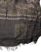 Dolce & Gabbana Brown Camouflage Modal Men Shawl Scarf - Eljoys Fashion 