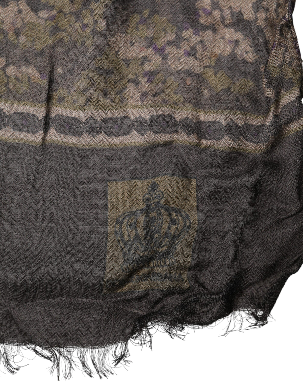 Dolce & Gabbana Brown Camouflage Modal Men Shawl Scarf - Eljoys Fashion 