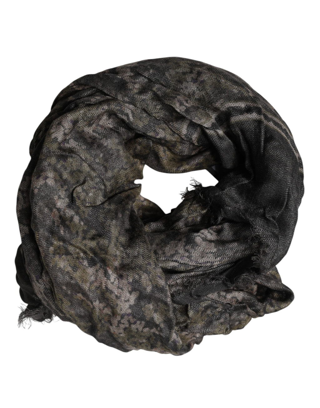 Dolce & Gabbana Brown Camouflage Modal Men Shawl Scarf - Eljoys Fashion 