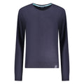 North Sails blue polyamide women's sweater with a relaxed fit and ribbed cuffs, displayed on a neutral background.