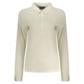 North Sails Bianco cotton women's polo shirt featuring a classic collar and short sleeves, on a plain background.