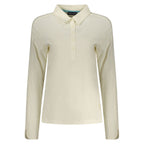 North Sails Bianco cotton women's polo shirt featuring a classic collar and short sleeves, on a plain background.