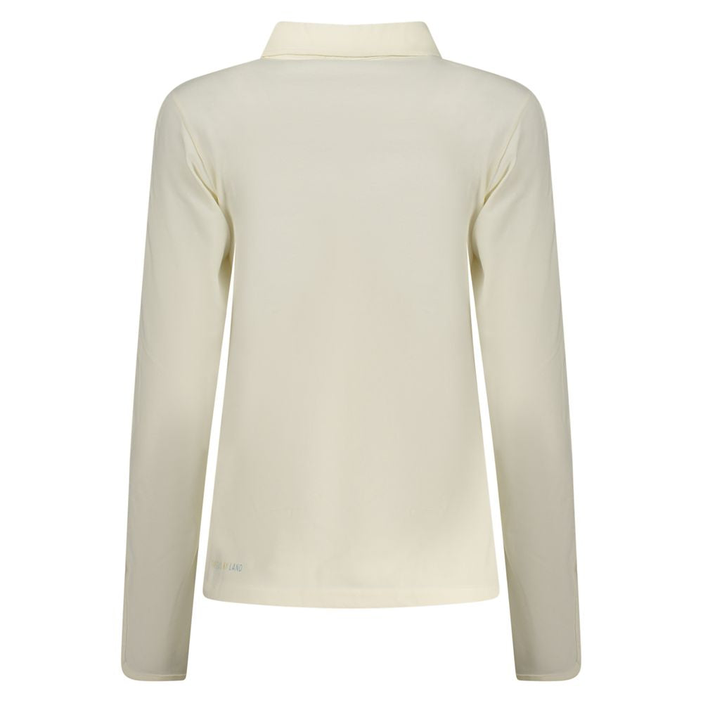 North Sails Bianco cotton women's polo shirt with a classic collar and short sleeves, displayed on a plain background.