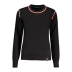 North Sails Nero Viscosa women’s sweater showing a close-up of the black Viscosa fabric and knit texture.