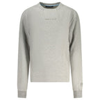 North Sails Grigio cotton women's sweatshirt with a relaxed fit and crew neckline, showcased on a plain background.