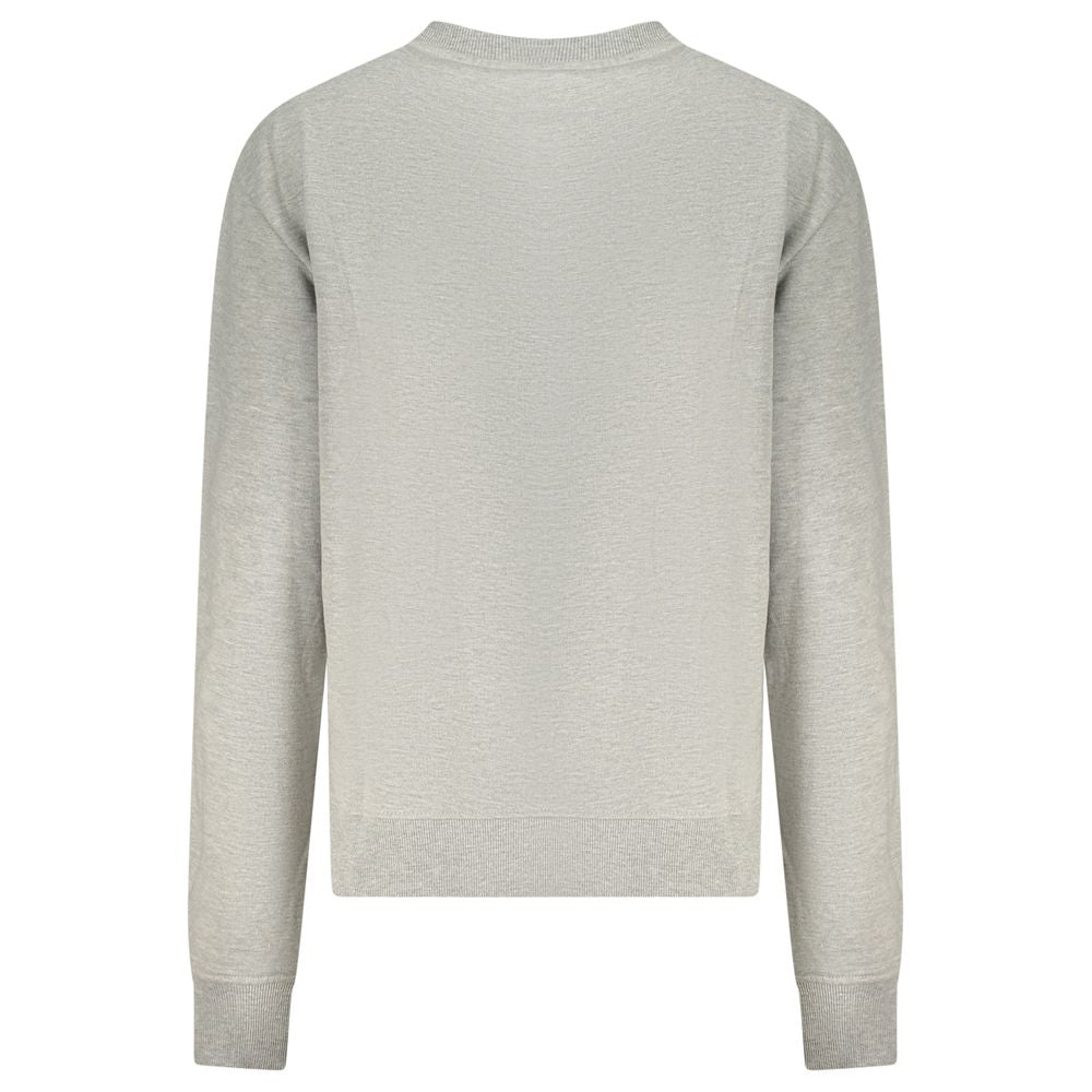 North Sails Grigio cotton women's sweatshirt featuring a relaxed fit and classic crewneck design.
