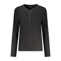 Black North Sails women's polyester sweater with a comfortable fit, featuring a classic design and subtle branding details.