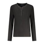 Black North Sails women's polyester sweater with a comfortable fit, featuring a classic design and subtle branding details.