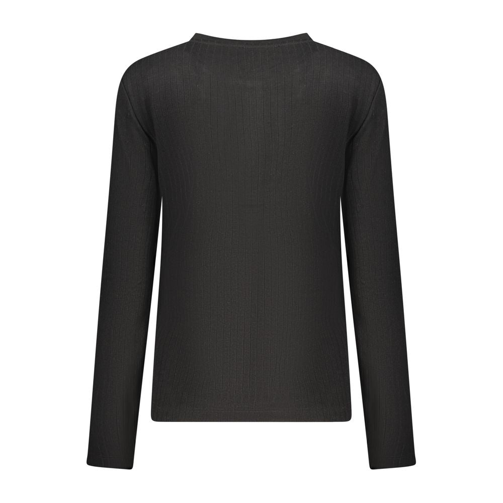North Sails black polyester women's sweater showing a cozy knit fabric and classic fit on a hanger.