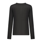North Sails black polyester women's sweater showing a cozy knit fabric and classic fit on a hanger.