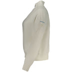 North Sails Bianco Cotton Women's Sweatshirt displayed on a hanger showing soft white fabric and classic crewneck design.