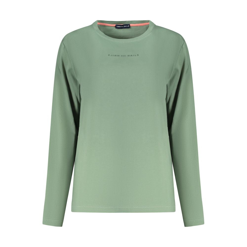 North Sails Verde Cotton Women’s T-Shirt showing a casual fit and green color, made from soft cotton fabric.