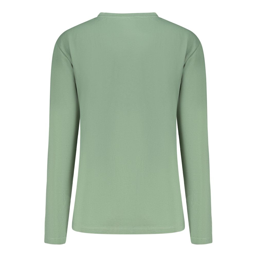 North Sails Verde cotton women's T-shirt featuring a casual fit and green color, ideal for everyday wear.