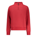Red cotton women's sweatshirt by North Sails with a relaxed fit and crew neckline, featuring subtle branding details.