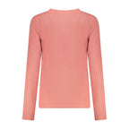 North Sails Rosa women's polyester sweater in soft pink, featuring a classic crewneck and comfortable fit.