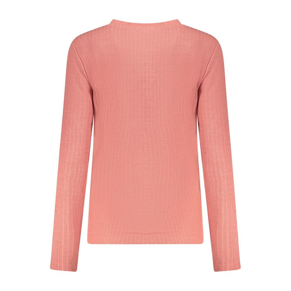 North Sails Rosa women's polyester sweater in soft pink, featuring a classic crewneck and comfortable fit.