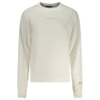 North Sails white cotton women's sweatshirt with a relaxed fit and crew neckline, showcasing a casual and comfortable style.