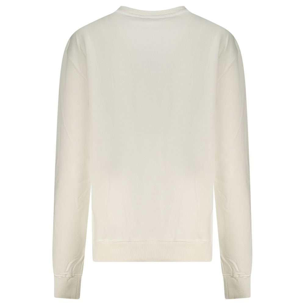 White cotton women's sweatshirt by North Sails featuring a relaxed fit and minimalist design.