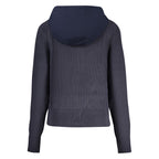 North Sails Blu polyester women's cardigan draped on a hanger, featuring a soft knit fabric and classic design.
