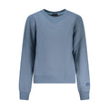 North Sails blue cotton women's sweater displayed on a hanger, showcasing a casual, comfortable knit with a round neckline.