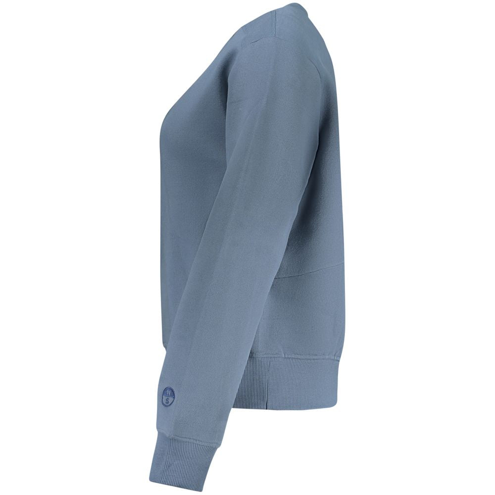 Blue cotton women's sweater by North Sails, featuring a cozy knit design and classic fit.